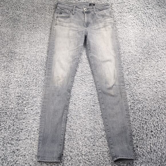 AG Adriano Goldschmied Jeans Women 27 Gray Farrah Skinny Ankle Stretch Denim - Picture 3 of 10
